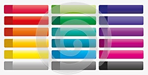 Collection of colorful buttons for web