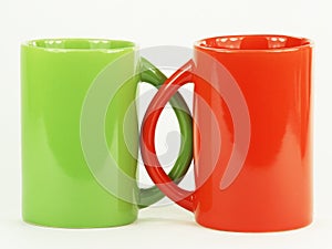 Collection of colorful cups