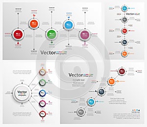 Collection of colorful infographic