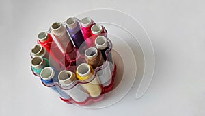 A collection of colorful threads photo