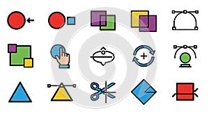 Vector Graphic Design Icons Set