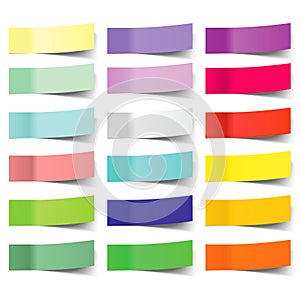 Collection of colorful vector sticky notes