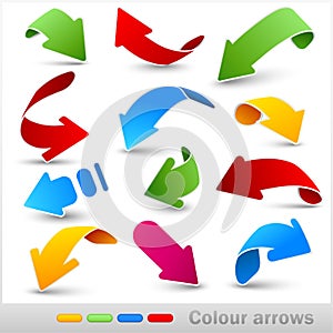 Collection of colour arrows