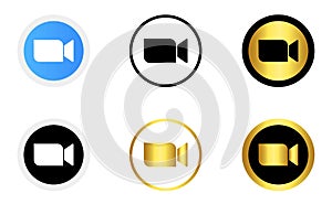 Collection of colourful Gold and black zoom logo