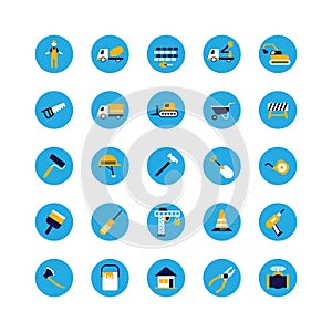 Collection of construction icons. Vector illustration decorative design