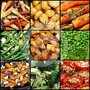 Collection of Cooked Vegetable Dishes