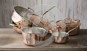 A Collection of Copper Cookware