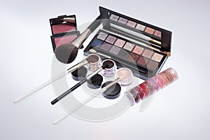 Collection of cosmetics for make-up artist.