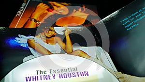 Collection of covers and cd inserts of the American singer and actress Whitney Houston