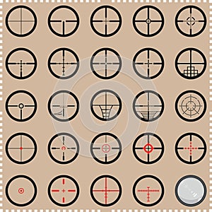 Collection of crosshairs