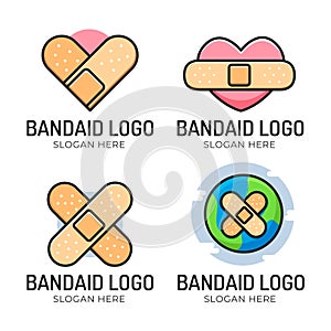 Collection of cute band aid logo