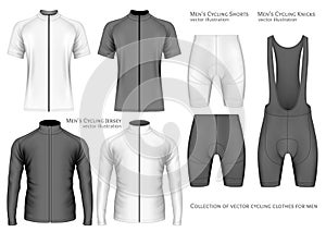 Collection of cycling vector illustration