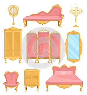 Collection decor element for living room. Princess furniture.