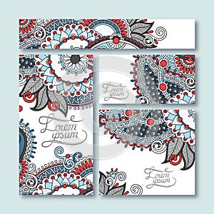 Collection of decorative floral greeting cards
