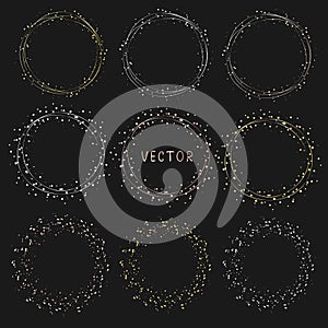 Collection of decorative round frames.