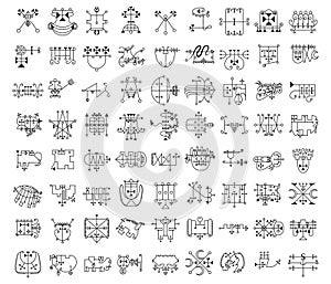 Collection of demon symbols and their sigils