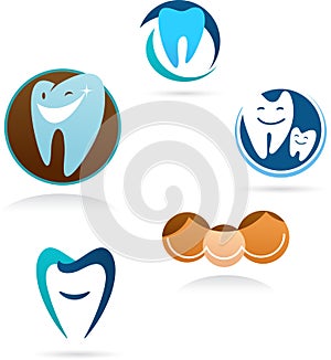 Collection of dental clinic icons