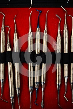 Collection of dental medical equipment tools