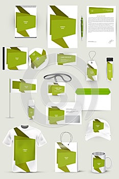 Collection of design elements for corporate identity business, advertising or visualization.