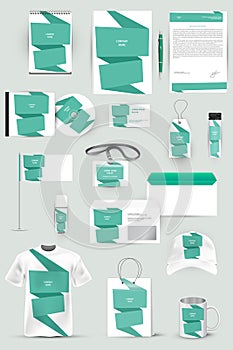 Collection of design elements for corporate identity business, advertising or visualization.