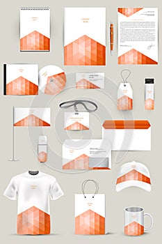 Collection of design elements for corporate identity business, advertising or visualization.