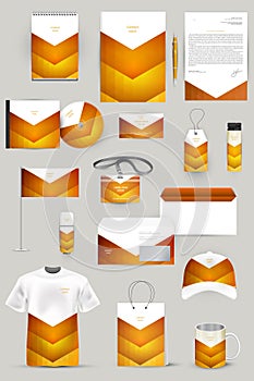 Collection of design elements for corporate identity business, advertising or visualization.