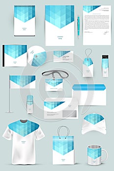 Collection of design elements for corporate identity business, advertising or visualization.