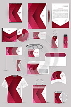 Collection of design elements for corporate identity business, advertising or visualization.