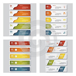 Collection of 4 design template/graphic layout. Vector.