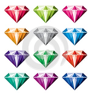 vector collection of diamonds