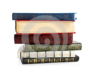 Collection of different books isolated