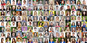Collection of different caucasian women and men ranging from 18 photo