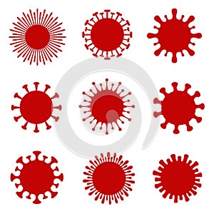 Collection of different coronavirus cells