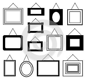 Collection of different picture frames