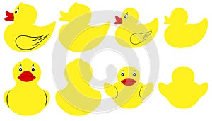 Collection of different rubber ducks