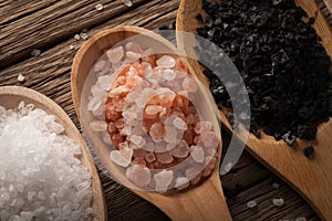 Collection of different types of salt