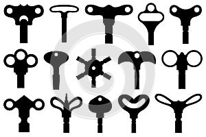 Collection of different wind up keys