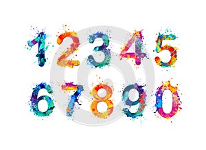 Collection of digits. Numbers, figures