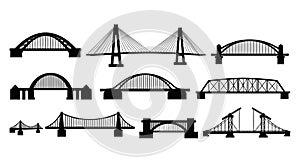 Diverse Bridge Silhouettes Collection