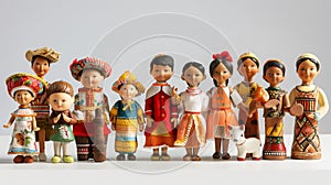 Collection of dolls dressed in traditional attire from around the world, showcasing cultural diversity