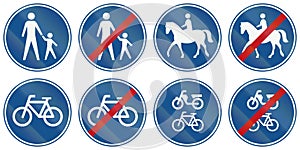 Collection of Dutch regulatory road signs photo