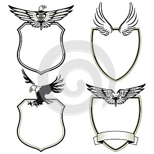 Collection of eagle crests