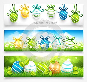 Collection of easter banners
