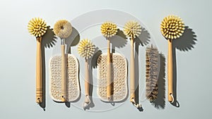 Arrangement is neat with shadows cast on the surface adding depth to the