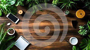 A collection of eco-friendly gadgets placed