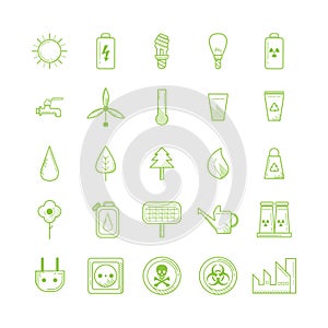 collection of eco icons. Vector illustration decorative design