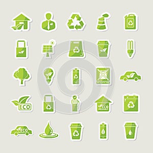 collection of eco icons. Vector illustration decorative design