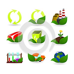 Collection of ecology icons