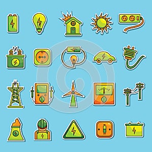 collection of electrical equipments. Vector illustration decorative design
