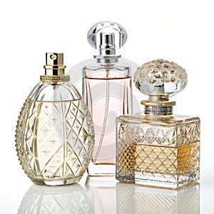 Perfume glass bottles photo